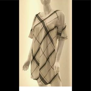 AMS Pure Cream Geometric Print  Dress Lara 8